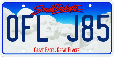 SD license plate 0FLJ85