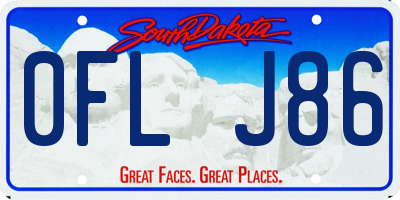 SD license plate 0FLJ86