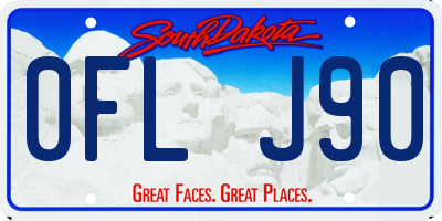 SD license plate 0FLJ90