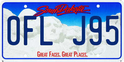 SD license plate 0FLJ95