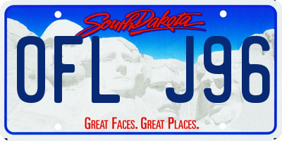 SD license plate 0FLJ96