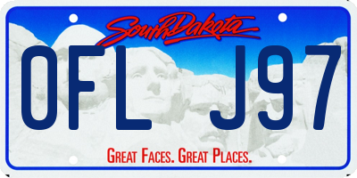 SD license plate 0FLJ97
