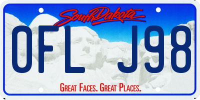 SD license plate 0FLJ98