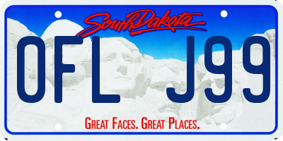 SD license plate 0FLJ99