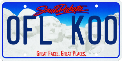 SD license plate 0FLK00