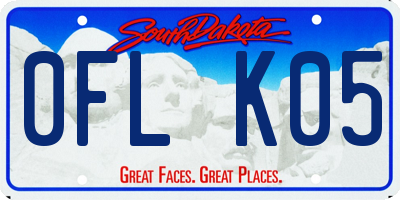 SD license plate 0FLK05