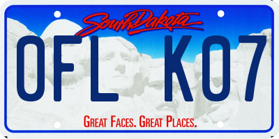 SD license plate 0FLK07