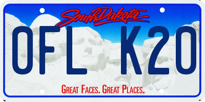 SD license plate 0FLK20