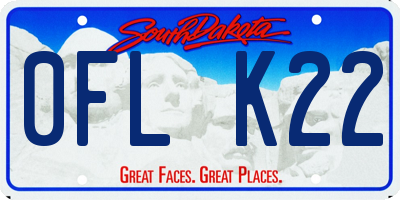 SD license plate 0FLK22