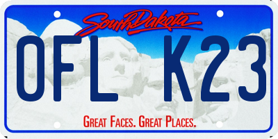SD license plate 0FLK23