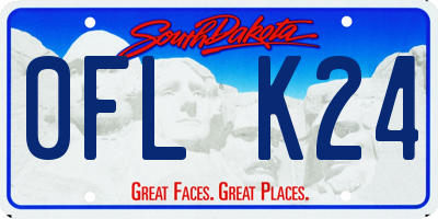 SD license plate 0FLK24