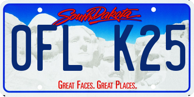 SD license plate 0FLK25