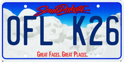 SD license plate 0FLK26