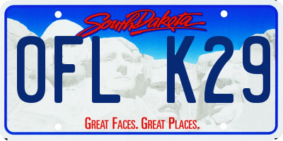 SD license plate 0FLK29