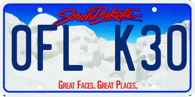 SD license plate 0FLK30