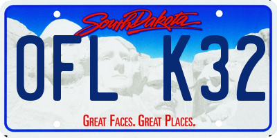 SD license plate 0FLK32