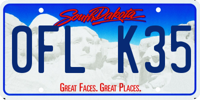 SD license plate 0FLK35