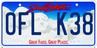 SD license plate 0FLK38