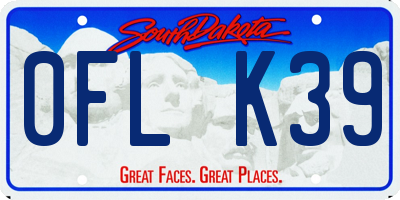 SD license plate 0FLK39