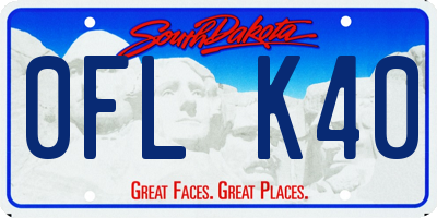 SD license plate 0FLK40