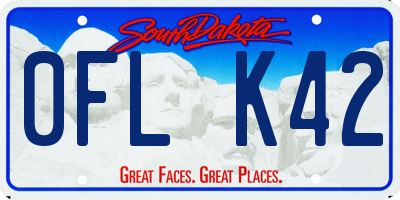 SD license plate 0FLK42