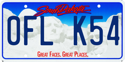 SD license plate 0FLK54