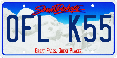 SD license plate 0FLK55