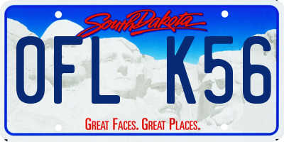 SD license plate 0FLK56