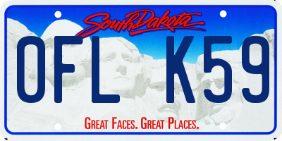SD license plate 0FLK59