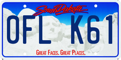 SD license plate 0FLK61
