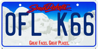SD license plate 0FLK66