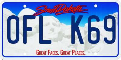 SD license plate 0FLK69