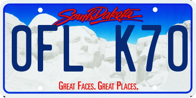 SD license plate 0FLK70