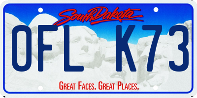 SD license plate 0FLK73