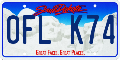 SD license plate 0FLK74