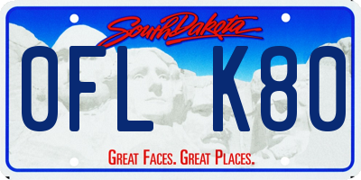 SD license plate 0FLK80