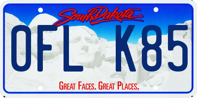 SD license plate 0FLK85