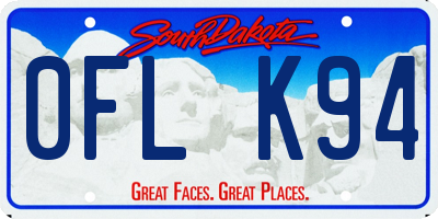 SD license plate 0FLK94