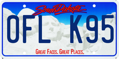 SD license plate 0FLK95