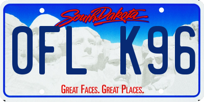 SD license plate 0FLK96