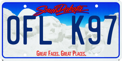 SD license plate 0FLK97