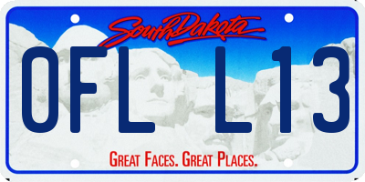SD license plate 0FLL13