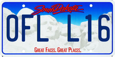 SD license plate 0FLL16