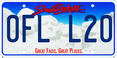 SD license plate 0FLL20