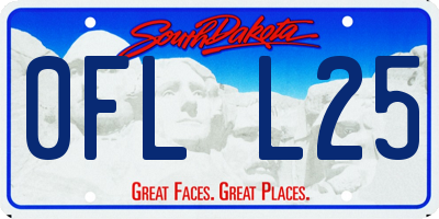 SD license plate 0FLL25