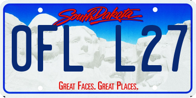SD license plate 0FLL27