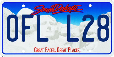SD license plate 0FLL28