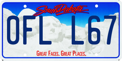 SD license plate 0FLL67