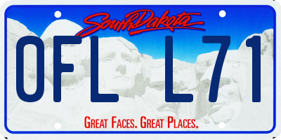 SD license plate 0FLL71