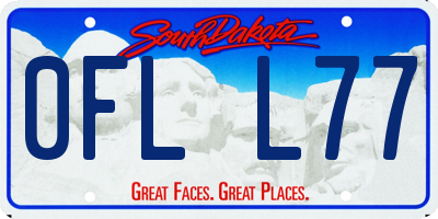 SD license plate 0FLL77